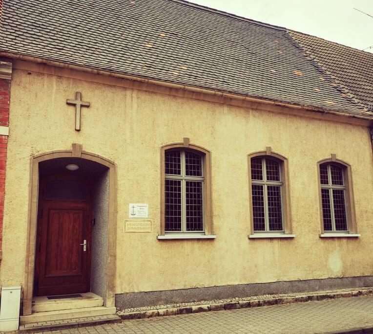 Ferienwohnung Ehemalige Kirche In Neuem Glanz Oranienbaum-Woerlitz Exterior foto